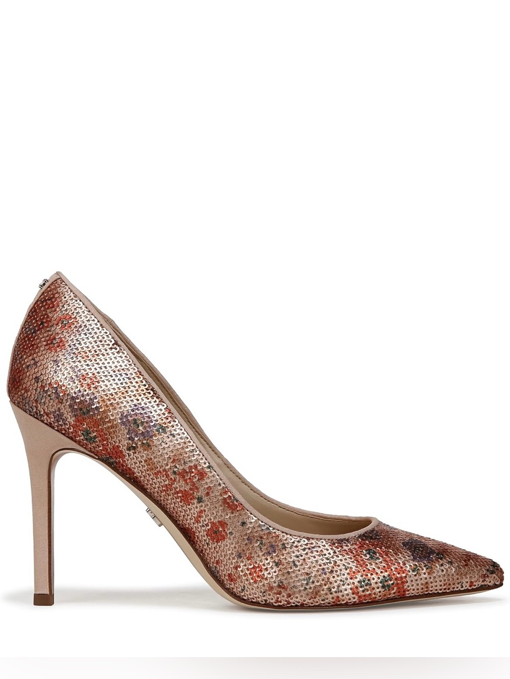 Sam Edelman “Hazel” Rose Gold Sequined Pointed-Toe Stiletto Pumps - Size 11